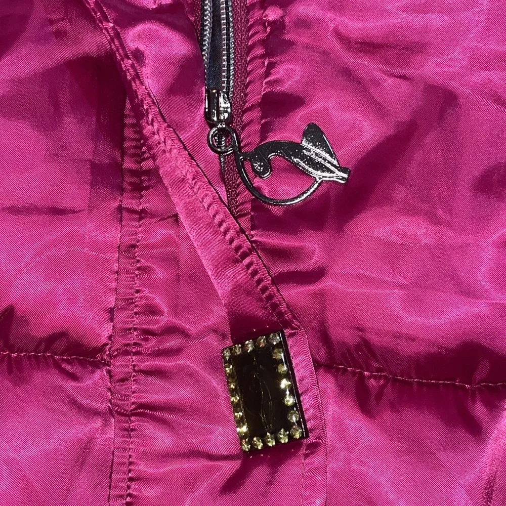 NEW Y2K Kimora Lee Baby Phat Quilted Coat Puffer Jacket Pink XL